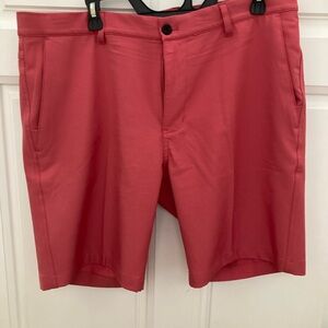 Men's Flat Front Shorts in Bold Red